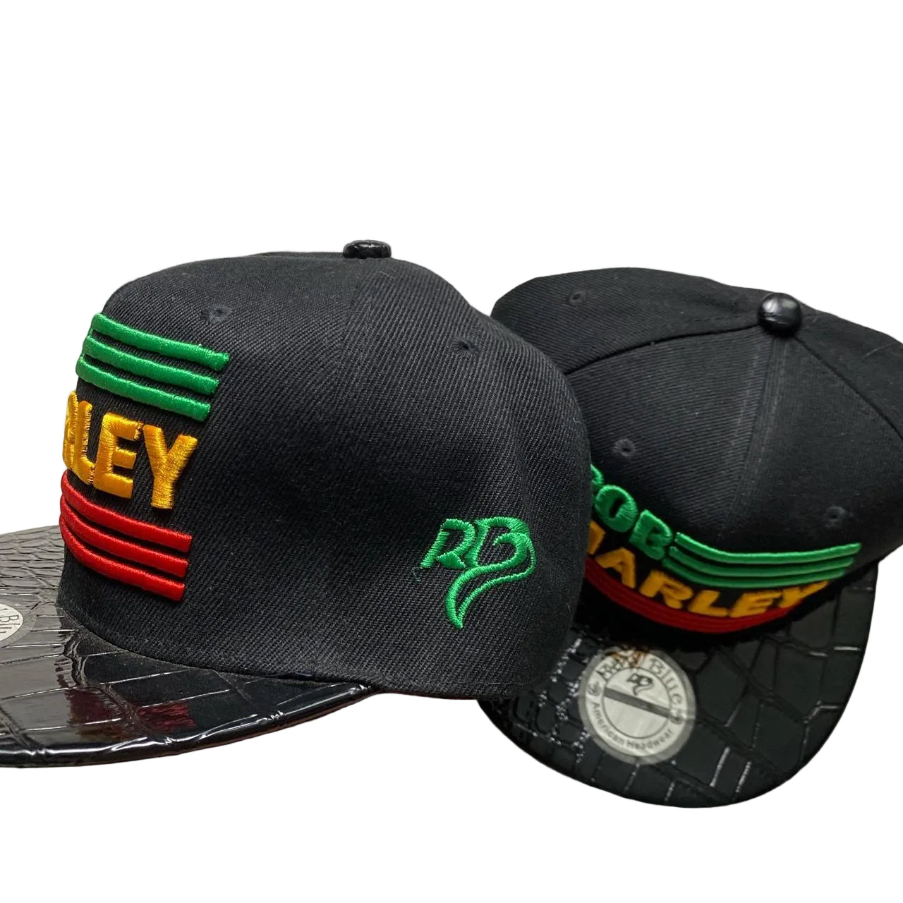Raw Blue Bob Marley Snapback Caps