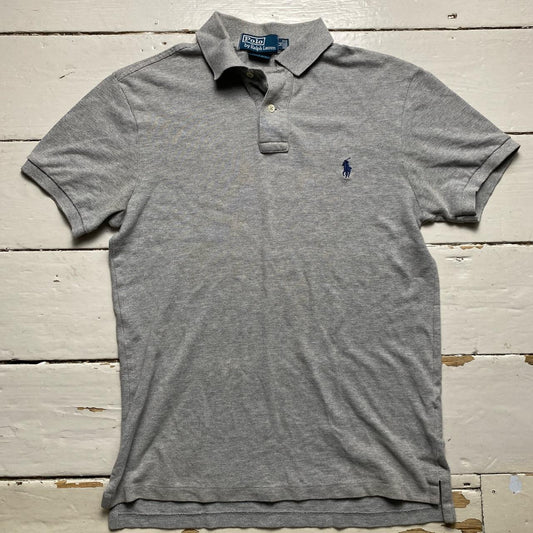 Polo Ralph Lauren Grey and Navy Short Sleeve Polo Shirt