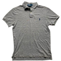 Polo Ralph Lauren Grey and Navy Short Sleeve Polo Shirt (M)