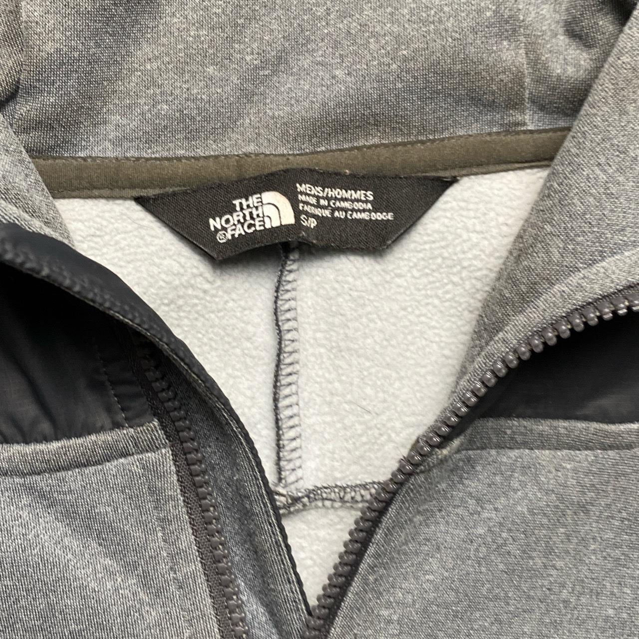 The North Face Grey Black and White Hoodie Jacket