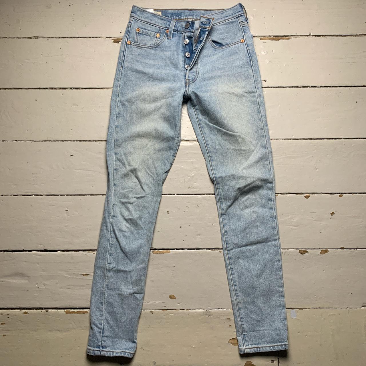 Levis 501 S Slim Skinny Light Blue Jeans