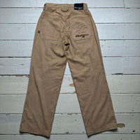 Clench Jeans Vintage Baggy Soft Felt Cream and Brown