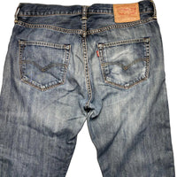 Levis 501 Stonewashed Navy Jeans (34W)