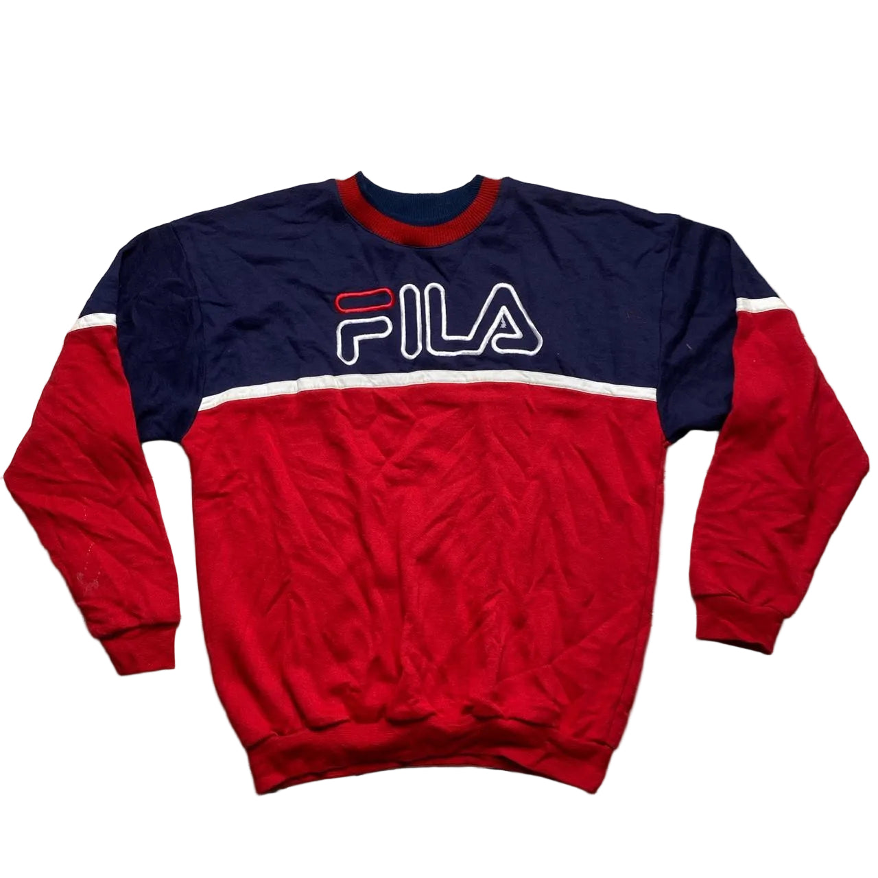 Fila Vintage 90’s Jumper Navy Red and White (M)