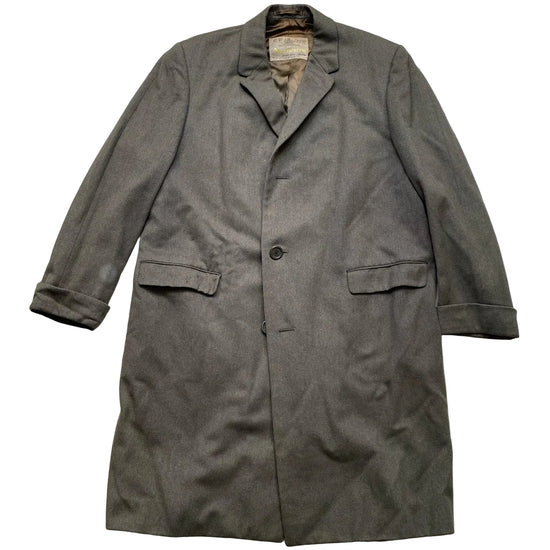 Aquascutum Vintage Green Wool Long Trench Coat (XL)