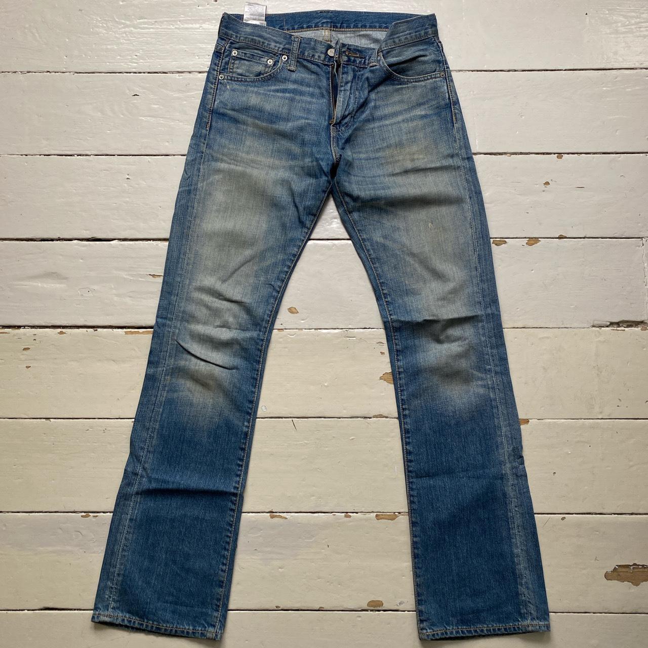 Levis 527 Bootcut Vintage Stonewash Light Blue Jeans