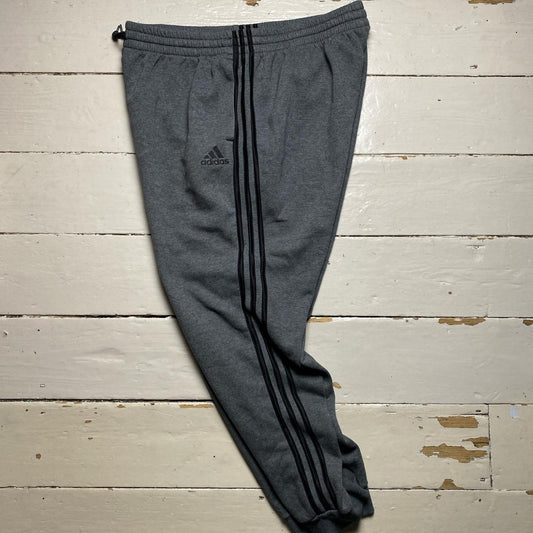 Adidas Performance Essentials Grey and Black Baggy Joggers