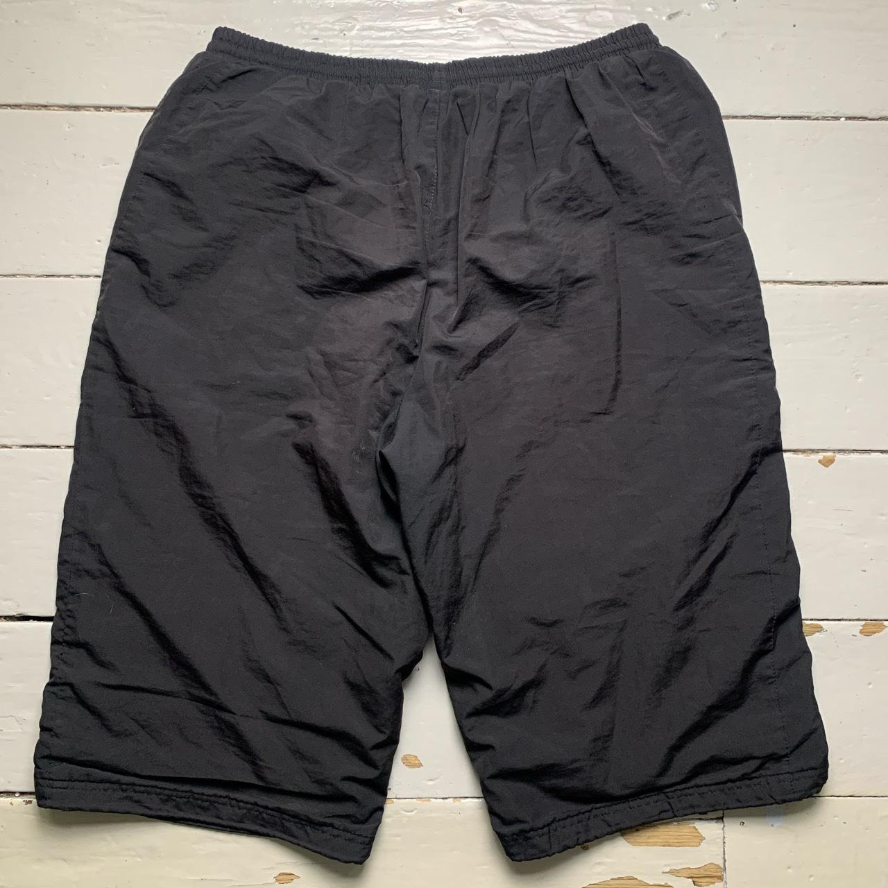 Umbro Black and Red Vintage Shell Trackpant Shorts