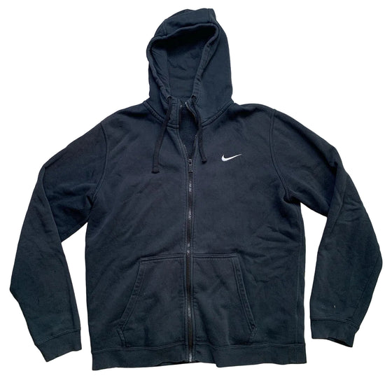 Nike Swoosh Navy and White Hoodie (L)