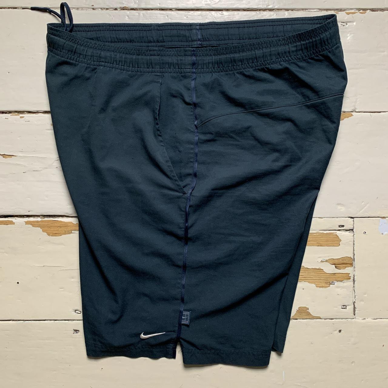 Nike Swoosh Navy and White Vintage Tennis Shorts