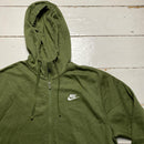 Nike Swoosh Khaki Green and White Hoodie