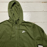 Nike Swoosh Khaki Green and White Hoodie
