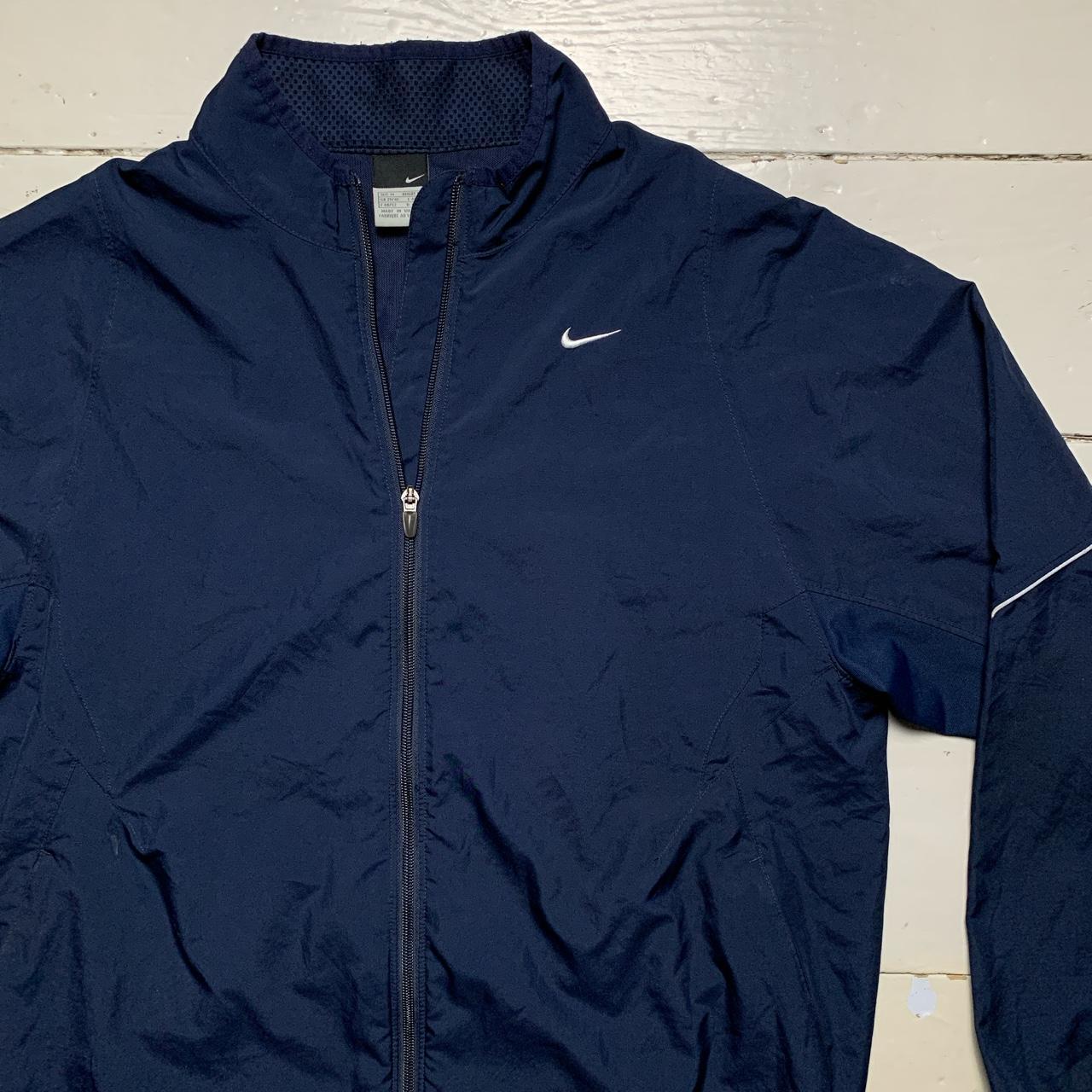 Nike Swoosh Vintage Shell Jacket Navy and White