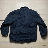 Adidas Vintage Navy and Orange Padded Jacket