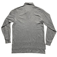 Ralph Lauren Polo Grey and Navy Long Sleeve Polo Shirt (S)