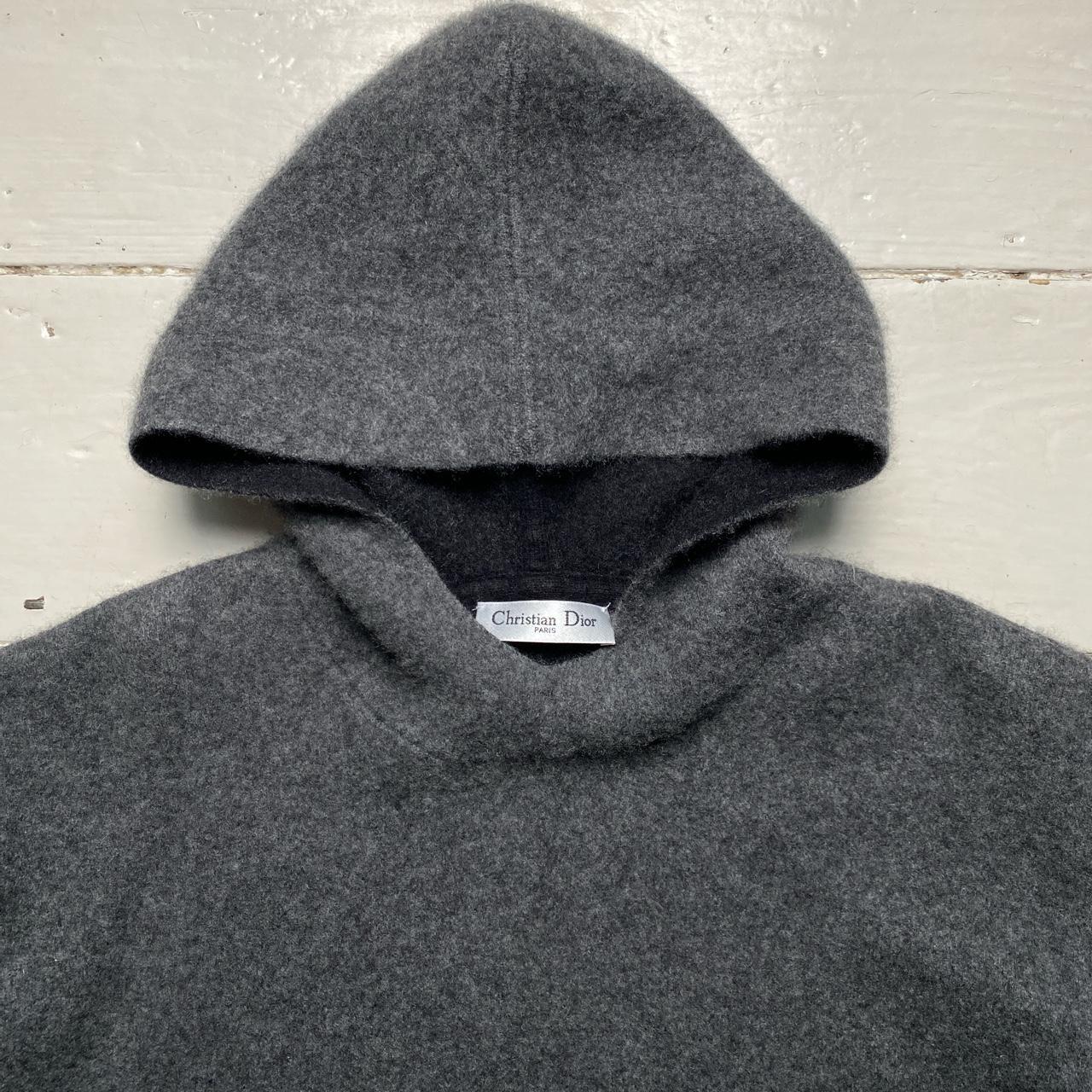 Christian Dior J’Adior Wool Grey and Black Womens Hoodie