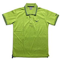 Nike Vintage Womens 90’s Green and Blue Polo Shirt (M)
