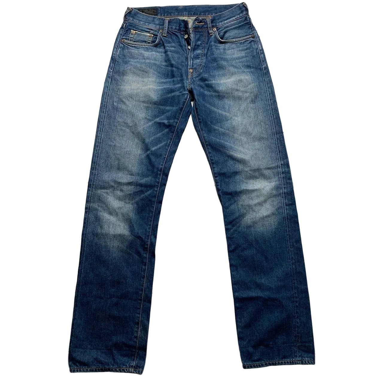 Evisu Vintage Light Blue White Daicock Swoosh Jeans (30W)