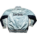 Ecko UNLTD Vintage Navy and Baby Light Blue Varsity Bomber Jacket (XL)