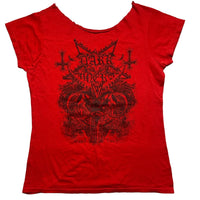 Dark Funeral Heavy Metal Goth Grunge Red and Black Vest T Shirt (S)