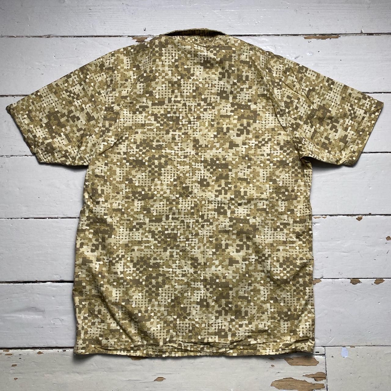 Carhartt Military Camouflage Beige Khaki Short Sleeve Shirt