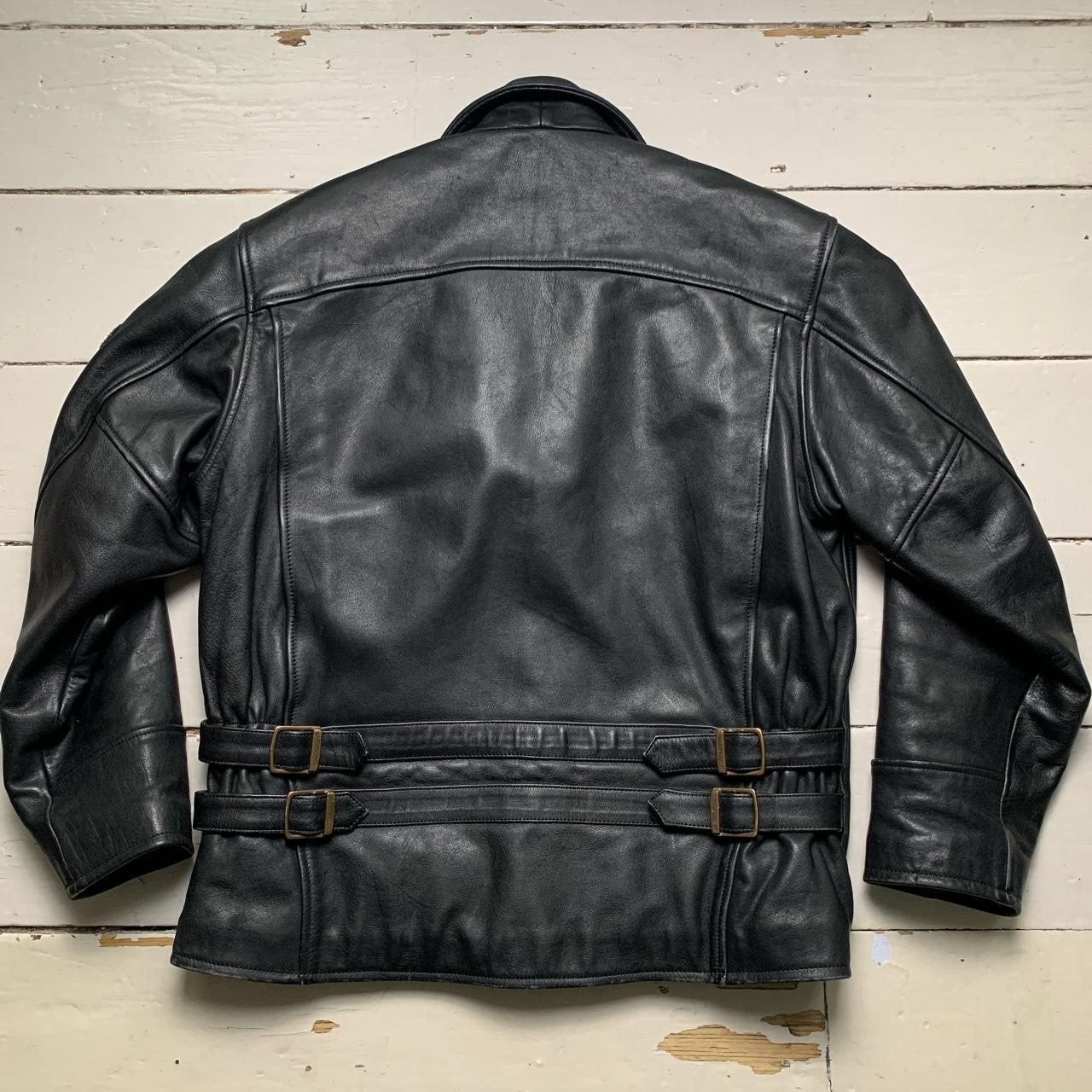 Harley Davidson Vintage Leather Black Motorcycle Jacket