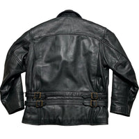 Harley Davidson Vintage Leather Black Motorcycle Jacket (L)
