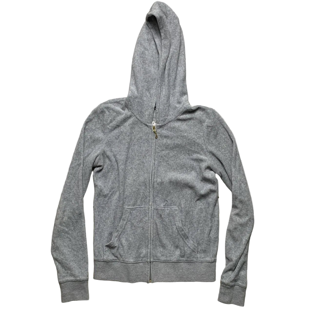 Juicy Couture Grey and Gold Velour Tracksuit (XS/S)