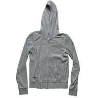 Juicy Couture Grey and Gold Velour Tracksuit (XS/S)