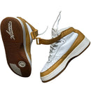 Avirex White and Tan Air Force Style Mid Top Trainers (UK 10.5)