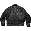 Vintage Leather Fighter Plane Pilot Brown Jacket (L)
