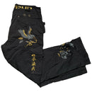 Ringspun Vintage Eagle Snake Japanese Embroidery Cargo Parachute Baggy Trousers (W36)