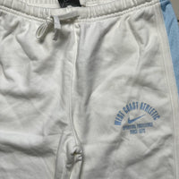 Nike Vintage White and Baby Blue Y2K Tracksuit Bottoms (S)