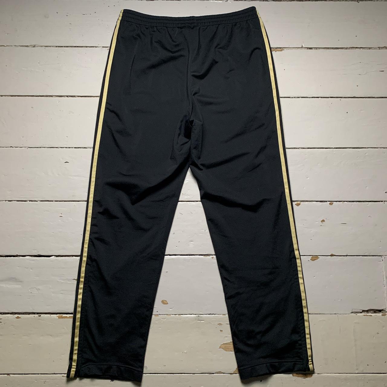 Adidas Vintage Black and Gold Trackpant Joggers