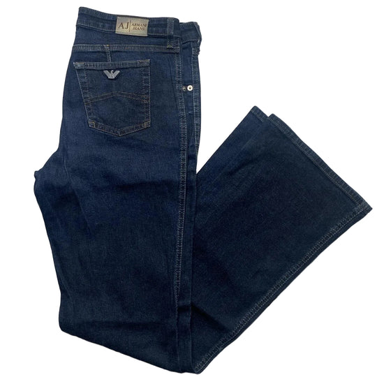 Armani Womens Flared Dark Navy Jeans (32W)