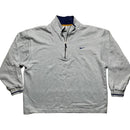 Nike Vintage 90’s Quarter Zip Grey Navy and Yellow Jumper (XL)