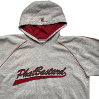 Phat Bastard 69 Vintage Grey and Red Hoodie (XL)