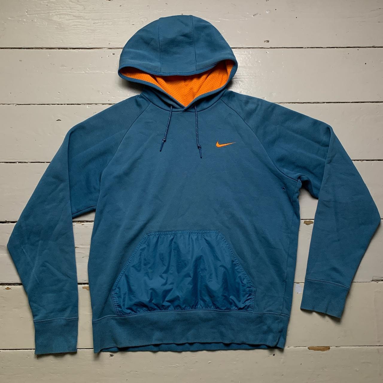 Nike Athletic Department Blue and Orange Vintage Hoodie