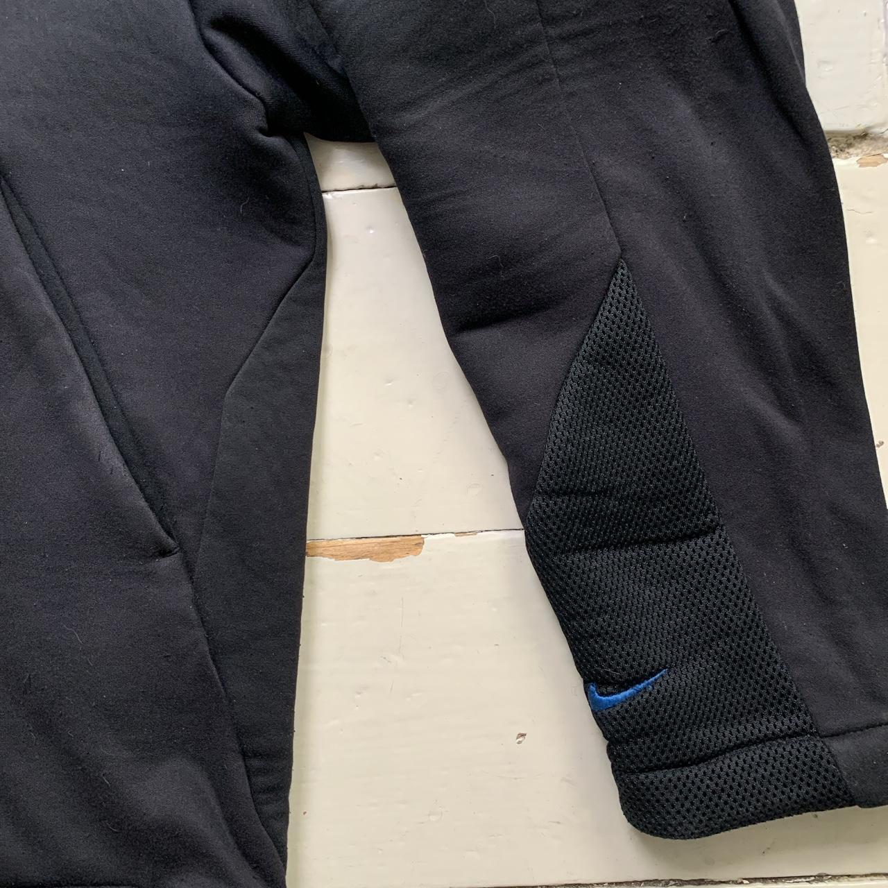 Nike Shox Vintage Scuba Neoprene Fleece Black and Blue Hoodie Jacket