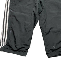Adidas Black and White 3 Stripe Shell Trackpant Shorts (M)