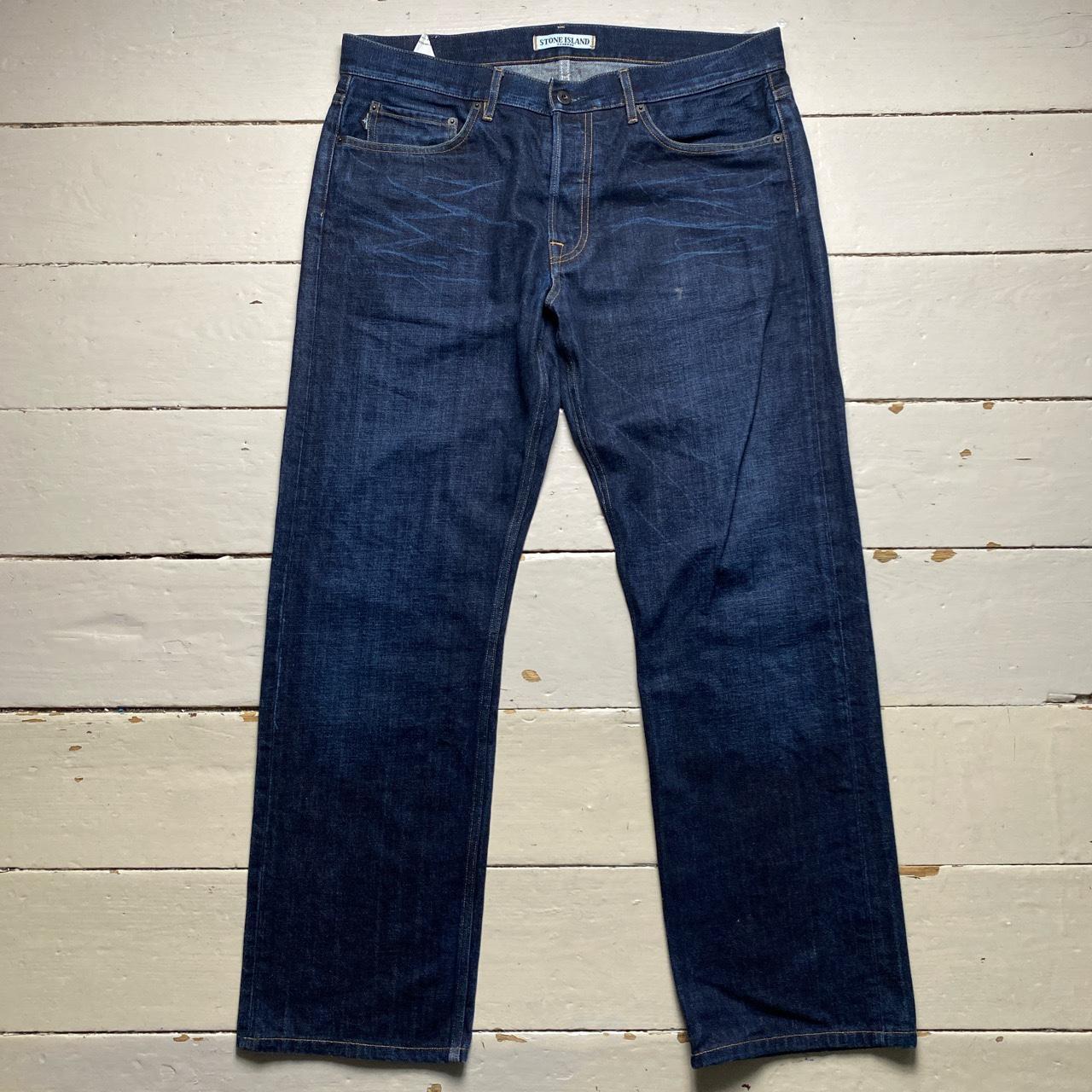 Stone Island Navy Baggy Jeans
