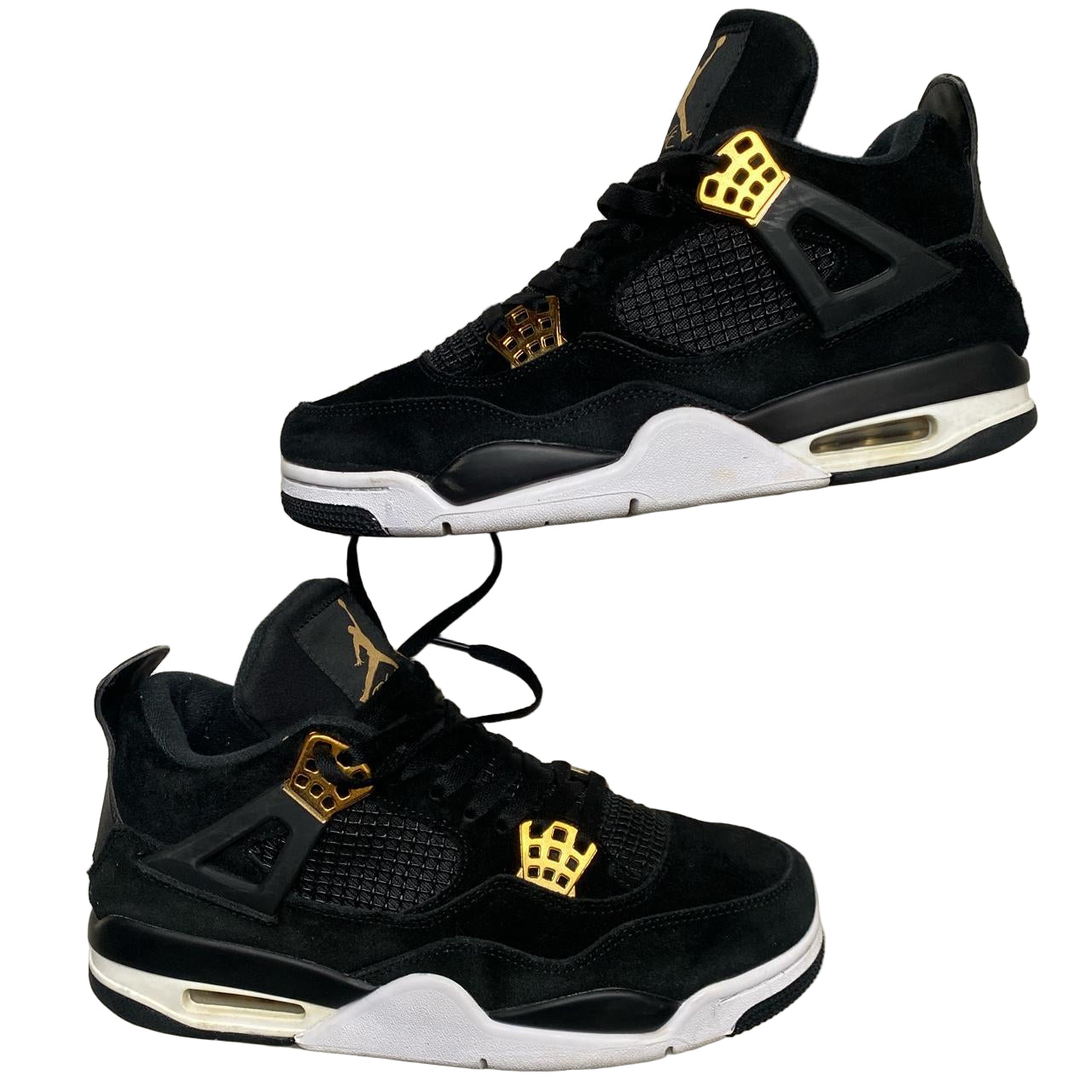 Jordan 4 Royalty Metallic Gold and Black Suede (UK 7.5)