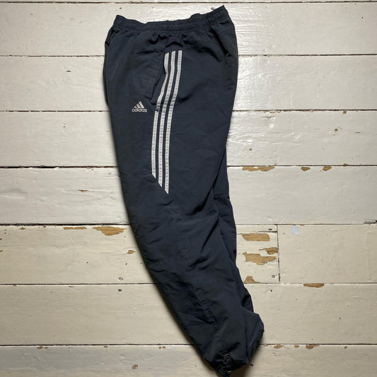 Adidas Grey Shell Baggy Track Pant Bottoms