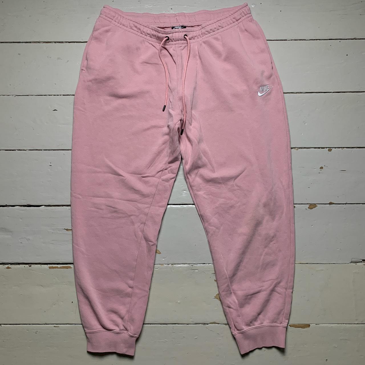 Nike Swoosh Pink and White Baggy Joggers