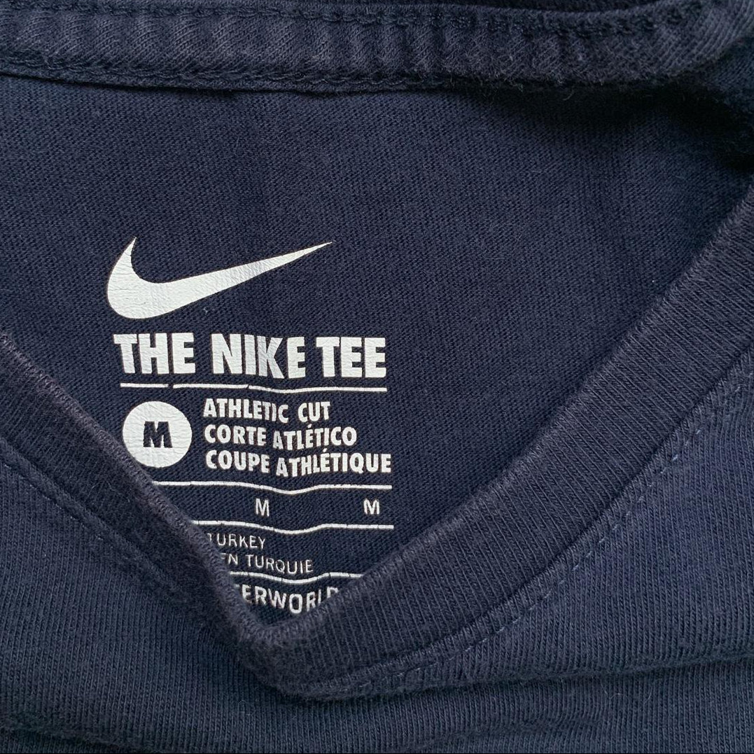 Nike Worldwide Navy and Blue T Shirt (M)