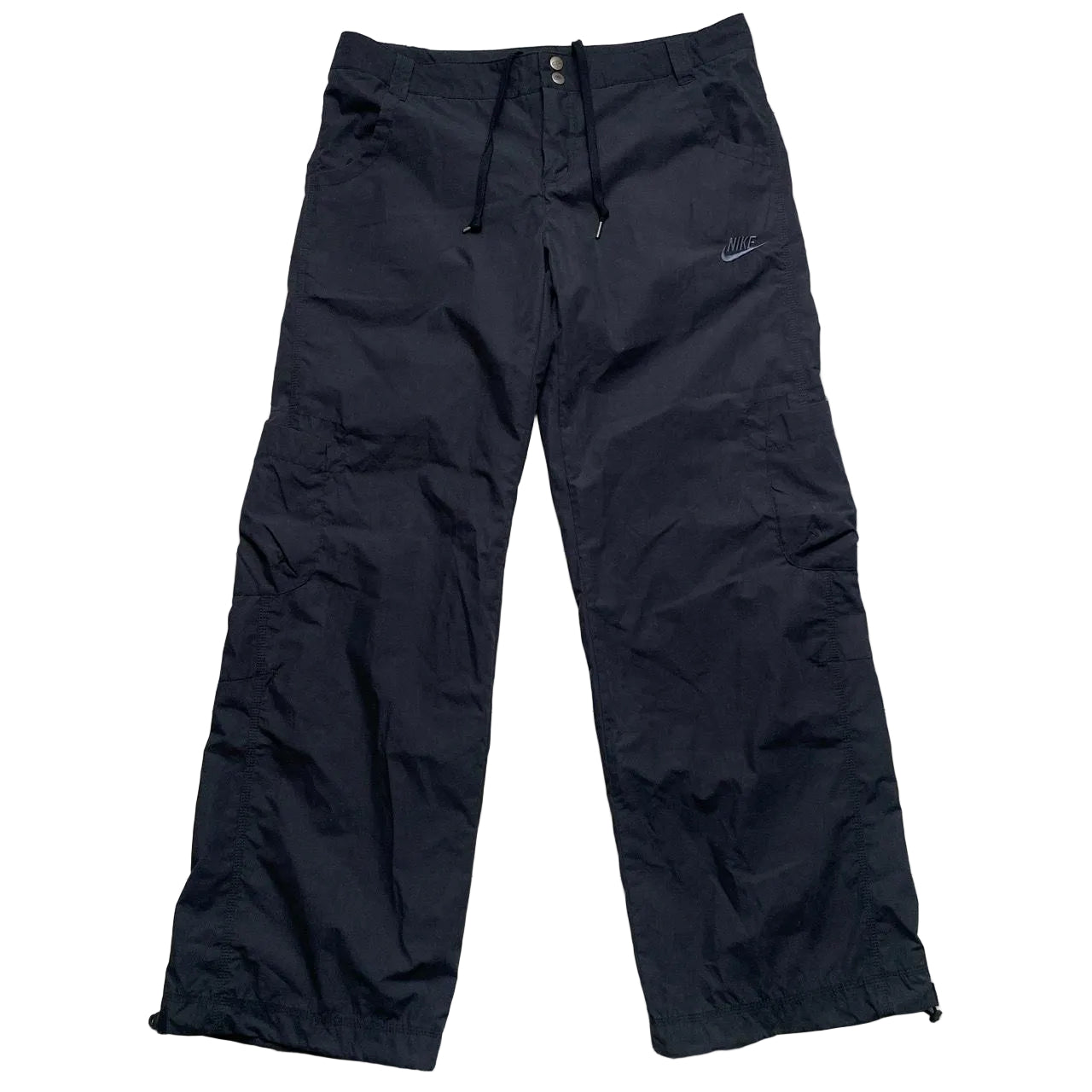 Nike Womens Black Baggy Cargo Parachute Combat Trousers (14)