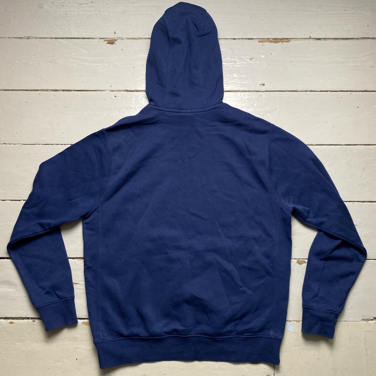 Nike Navy and White Swoosh Hoodie