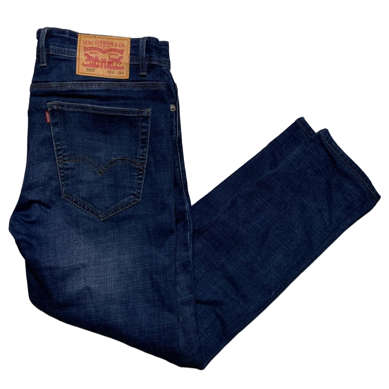 Levis 505 Navy Slim Tailored Jeans (34W)