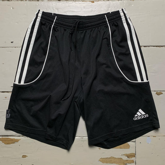 Adidas Black and White Football Shorts