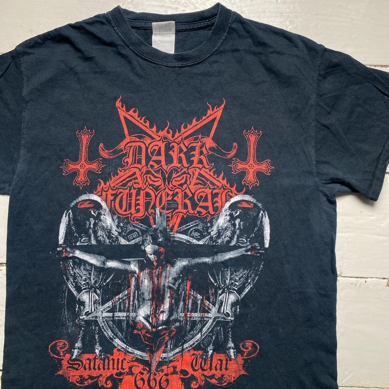 Dark Funeral Heavy Metal Band Goth Grunge Black and Red T Shirt